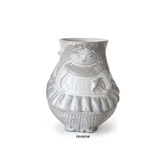 British Jonathan Adler English Utopia Pleasantly Plump Two Face Vase/Happy Famil - Picture 4 of 6